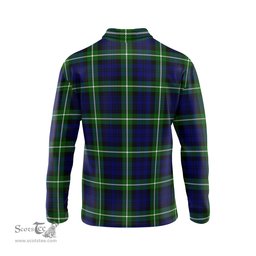 Scottish Lammie Clan Crest Tartan Polo Long Sleeve Plaid Polo Shirt