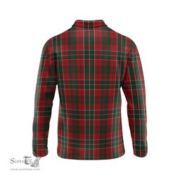 Scottish Hunter USA Clan Crest Tartan Polo Long Sleeve Plaid Polo Shirt