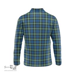 Scottish Lamont Ancient Tartan Long Sleeve Plaid Polo Shirt