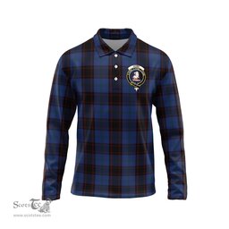 Scottish Home (Hume) Clan Crest Tartan Polo Long Sleeve Plaid Polo Shirt