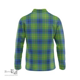 Scottish Johnstone Ancient Tartan Long Sleeve Plaid Polo Shirt