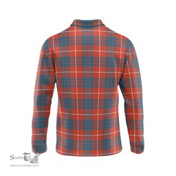 Scottish Hamilton Ancient Clan Crest Tartan Polo Long Sleeve Plaid Polo Shirt