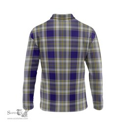 Scottish Livingston Dress Tartan Long Sleeve Plaid Polo Shirt