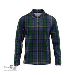 Scottish Hope Clan Originaux Tartan Long Sleeve Plaid Polo Shirt