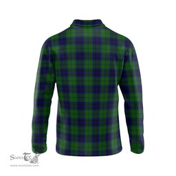 Scottish Keith Modern Tartan Long Sleeve Plaid Polo Shirt