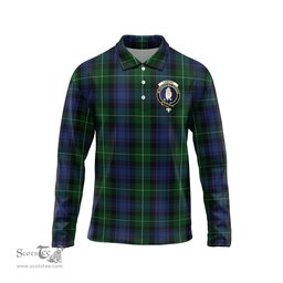 Scottish Lamont #2 Clan Crest Tartan Polo Long Sleeve Plaid Polo Shirt