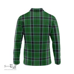 Scottish Innes Hunting Clan Crest Tartan Polo Long Sleeve Plaid Polo Shirt
