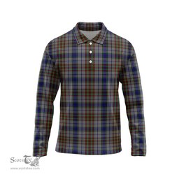 Scottish Gayre Hunting Tartan Long Sleeve Plaid Polo Shirt