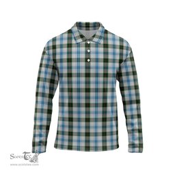 Scottish Henderson Dress Tartan Long Sleeve Plaid Polo Shirt