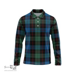 Scottish Guthrie Tartan Long Sleeve Plaid Polo Shirt