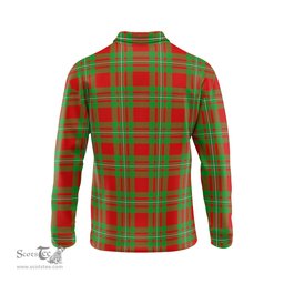 Scottish Grierson Tartan Long Sleeve Plaid Polo Shirt