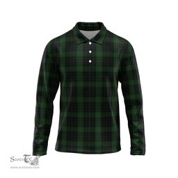 Scottish Gunn Logan Tartan Long Sleeve Plaid Polo Shirt