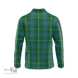 Scottish Hay Hunting Clan Crest Tartan Polo Long Sleeve Plaid Polo Shirt