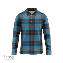 Scottish Garden Tartan Long Sleeve Plaid Polo Shirt
