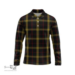 Scottish Gwynn Tartan Long Sleeve Plaid Polo Shirt