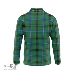 Scottish Henderson Ancient Tartan Long Sleeve Plaid Polo Shirt