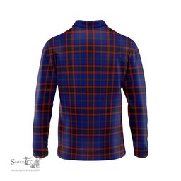 Scottish Home Modern Clan Crest Tartan Polo Long Sleeve Plaid Polo Shirt