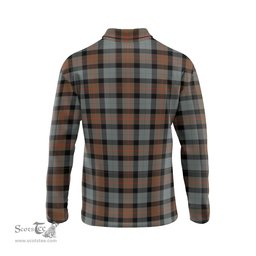 Scottish Gunn Weathered Tartan Long Sleeve Plaid Polo Shirt