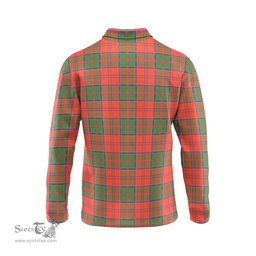 Scottish Grant Ancient Clan Crest Tartan Polo Long Sleeve Plaid Polo Shirt