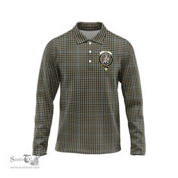 Scottish Haig Clan Crest Tartan Polo Long Sleeve Plaid Polo Shirt