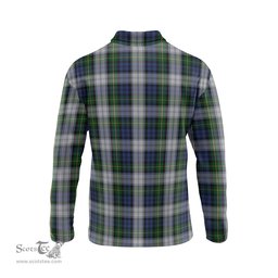 Scottish Gordon Dress Clan Crest Tartan Polo Long Sleeve Plaid Polo Shirt