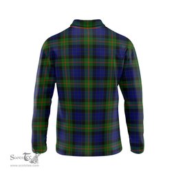 Scottish Gunn Modern Clan Crest Tartan Polo Long Sleeve Plaid Polo Shirt