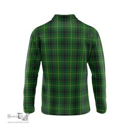 Scottish MacArthur Clan Crest Tartan Polo Long Sleeve Plaid Polo Shirt