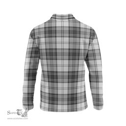 Scottish Glen Tartan Long Sleeve Plaid Polo Shirt