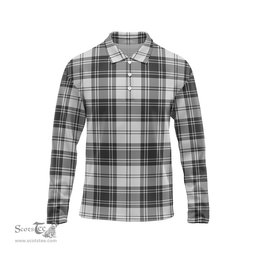 Scottish Glen Tartan Long Sleeve Plaid Polo Shirt