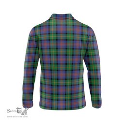 Scottish Logan Ancient Clan Crest Tartan Polo Long Sleeve Plaid Polo Shirt