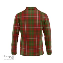 Scottish Hay Clan Crest Tartan Polo Long Sleeve Plaid Polo Shirt