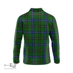 Scottish Henderson Modern Clan Crest Tartan Polo Long Sleeve Plaid Polo Shirt