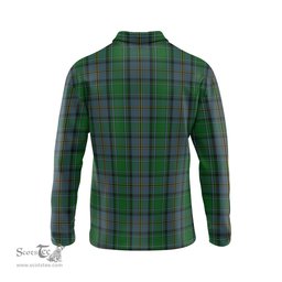Scottish Hope Vere Clan Crest Tartan Polo Long Sleeve Plaid Polo Shirt