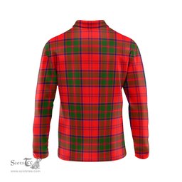 Scottish Heron Tartan Long Sleeve Plaid Polo Shirt