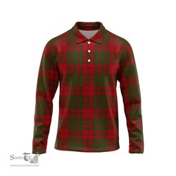 Scottish MacAlister of Glenbarr Tartan Long Sleeve Plaid Polo Shirt
