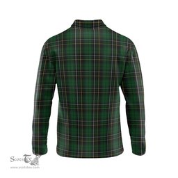 Scottish MacAlpin Clan Crest Tartan Polo Long Sleeve Plaid Polo Shirt