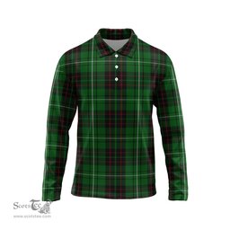 Scottish MacAulay of Lewis Tartan Long Sleeve Plaid Polo Shirt