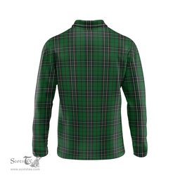 Scottish MacLean of Duart Hunting Tartan Long Sleeve Plaid Polo Shirt