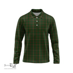 Scottish MacKinnon Hunting Tartan Long Sleeve Plaid Polo Shirt