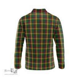 Scottish MacMillan Ancient Tartan Long Sleeve Plaid Polo Shirt