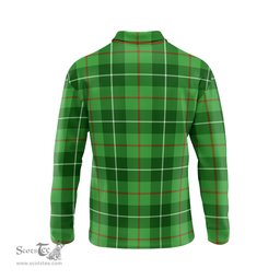 Scottish Clephan Clan Crest Tartan Polo Long Sleeve Plaid Polo Shirt