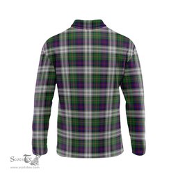 Scottish MacCallum Dress Tartan Long Sleeve Plaid Polo Shirt