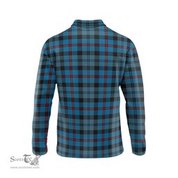 Scottish MacCorquodale Tartan Long Sleeve Plaid Polo Shirt