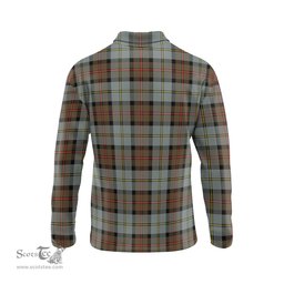 Scottish MacLeod of Harris Weathered Tartan Long Sleeve Plaid Polo Shirt