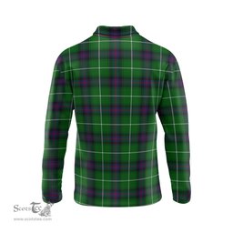 Scottish MacDonald of The Isles Clan Crest Tartan Polo Long Sleeve Plaid Polo Shirt