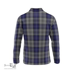 Scottish Napier Clan Crest Tartan Polo Long Sleeve Plaid Polo Shirt