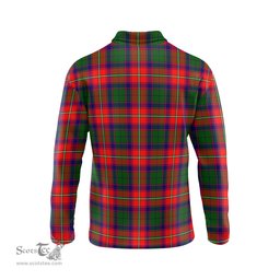 Scottish Riddell Clan Crest Tartan Polo Long Sleeve Plaid Polo Shirt