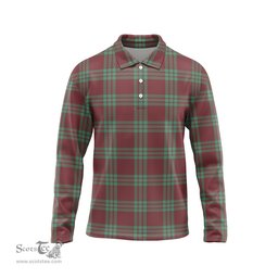 Scottish MacGregor Hunting Ancient Tartan Long Sleeve Plaid Polo Shirt