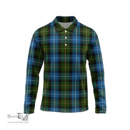 Scottish MacNeil of Barra Tartan Long Sleeve Plaid Polo Shirt