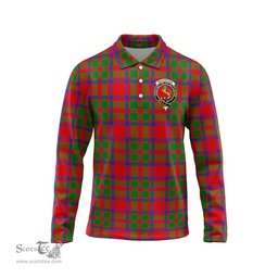 Scottish MacKintosh Modern Clan Crest Tartan Polo Long Sleeve Plaid Polo Shirt